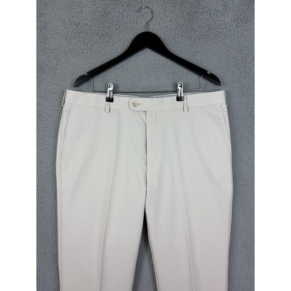 Peter Millar Pants Mens 38x32 White Crown Sport Golf Polyester Twill Khakis Men